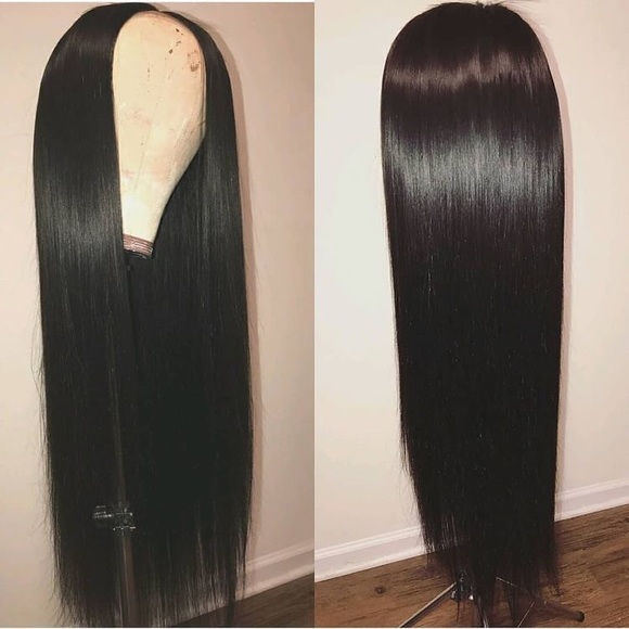 26” Black Front Lace Wig Unit Strait Style - Picture 1 of 8